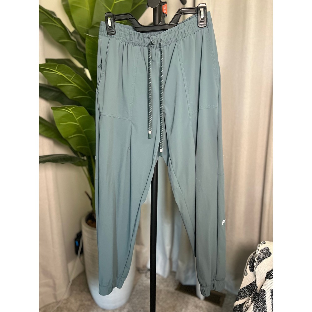 Fabletics Womens High Waisted Joggers Sage Green Blue Athletic Pants Small S